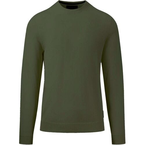 Fynch-Hatton Trui O-Neck Fine Knit Dusty Olive / male