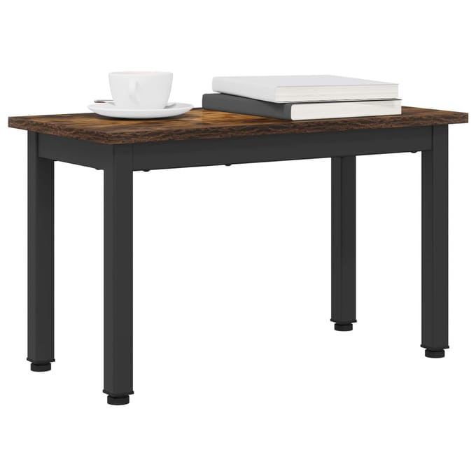 vidaXL - Salontafel - Rook - Eik - 60 - x - 30 - x - 36 - cm - Bewerkt - hout
