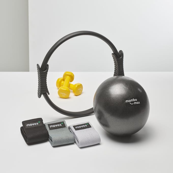 Mambo Max Complete Pilates Set - Pilates Ring, Pilates Bal, Fabric Loops & Dumbbells voor Thuistraining