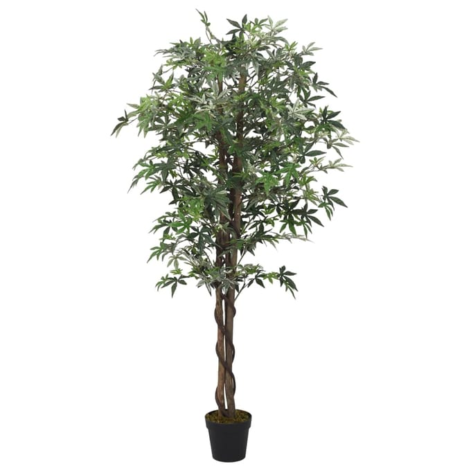 vidaXL - Kunstplant - esdoornboom - 672 - bladeren - 180 - cm - groen