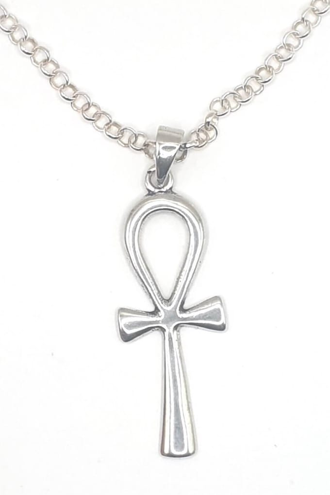Zilveren ankh hanger (K5450-50cm)