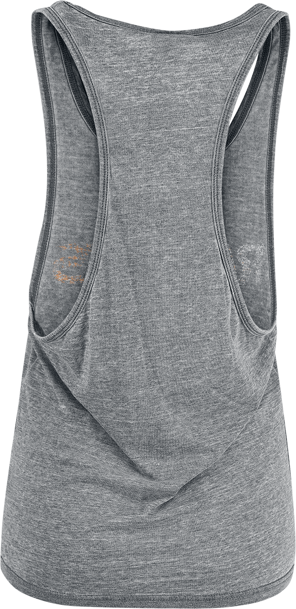 Ramones Top - Monocolour Crest - XS tot M - voor Vrouwen - donkergrijs gemêleerd