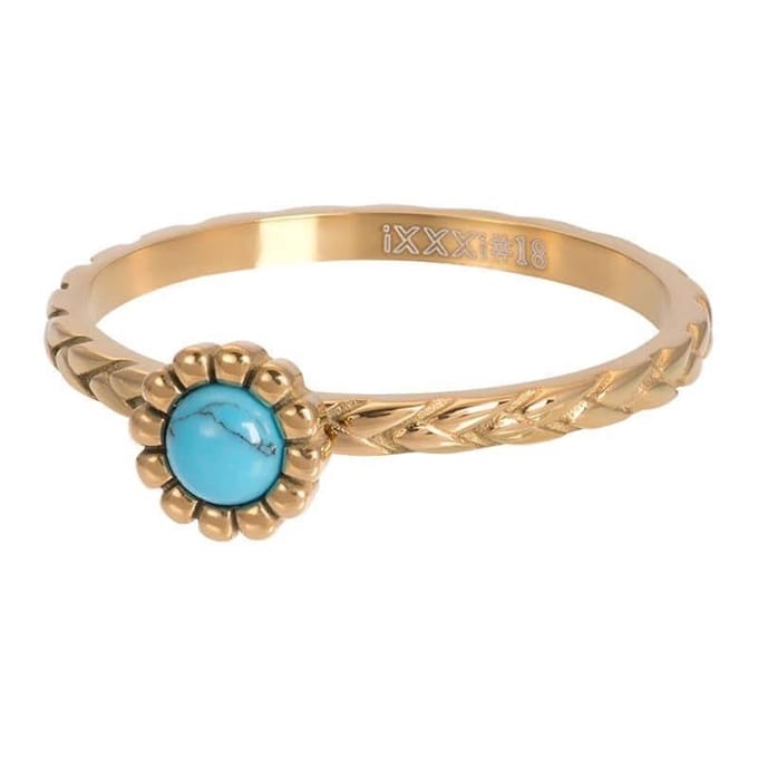 iXXXi Vulring Inspired Turquoise Goud | Maat 15 (gewone ringmaat 17)