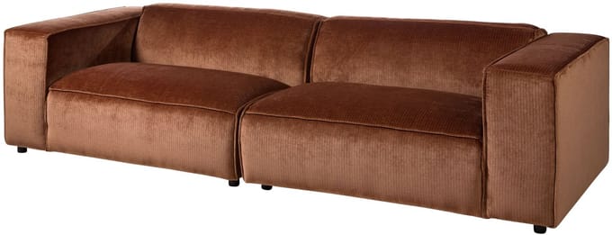 MASSIVMOEBEL24.DE 3-zitsbank rood hout 286x103x69 cm (BxTxH) SOFAS deels gemonteerd