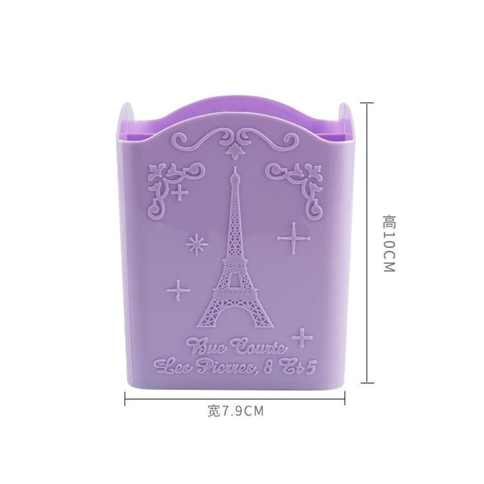 Porte-pinceaux de maquillage Portable Vide en Plastique Porte-pinceaux Boîte à Stylo pour Ongles Rangement Organisateur Conteneur violet