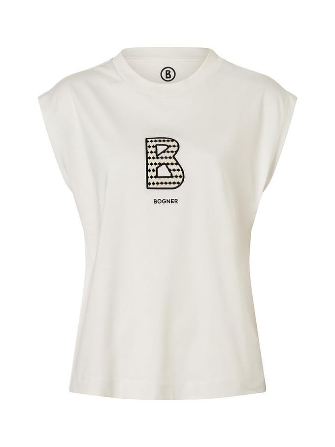 Mouwloos Loose Fit-shirt ronde hals Dania Van Bogner wit
