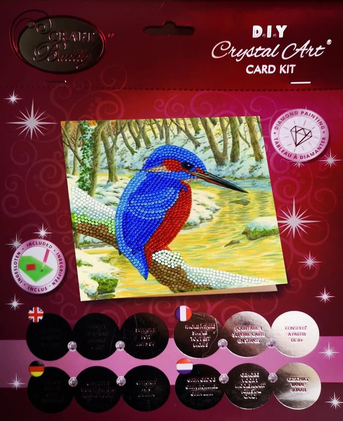 Crystal Card Kit | Diamond painting Kingfisher
