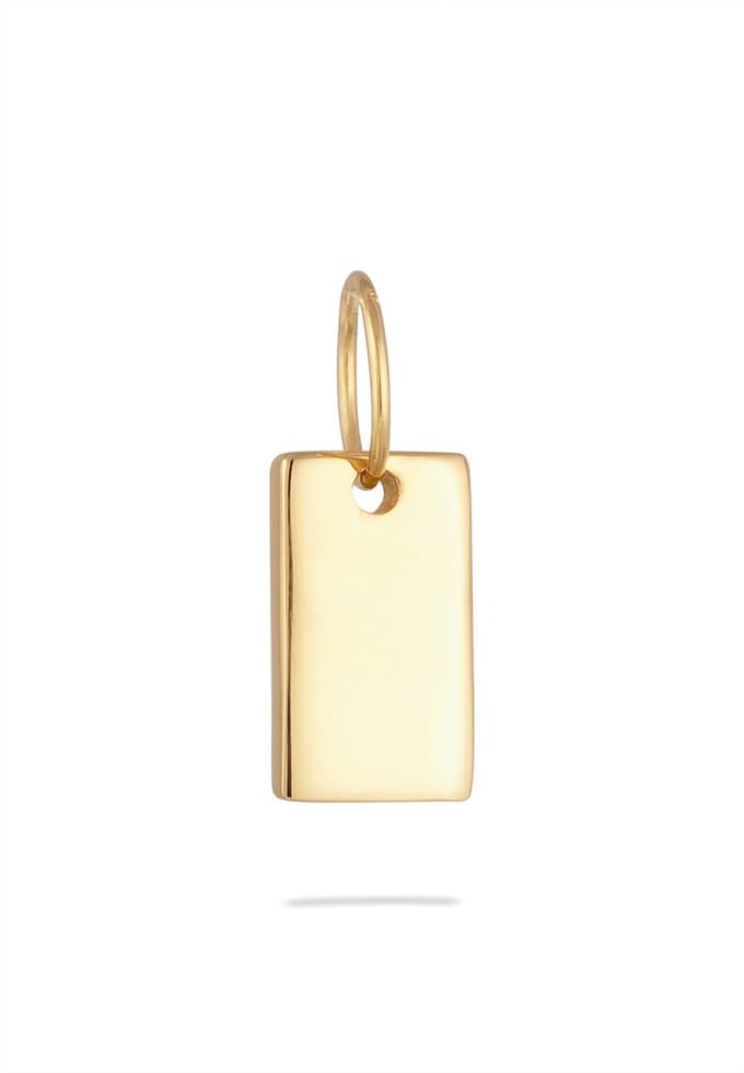Elli PREMIUM - Hanger - Colgante Mujeres Rectángulo Oro Amarillo 585 - Dames