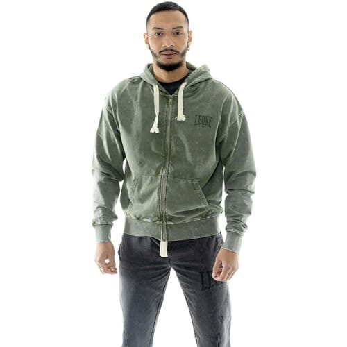 Capuchon sweaters Leone 1947 Man Hoody Full Zip Old Wash