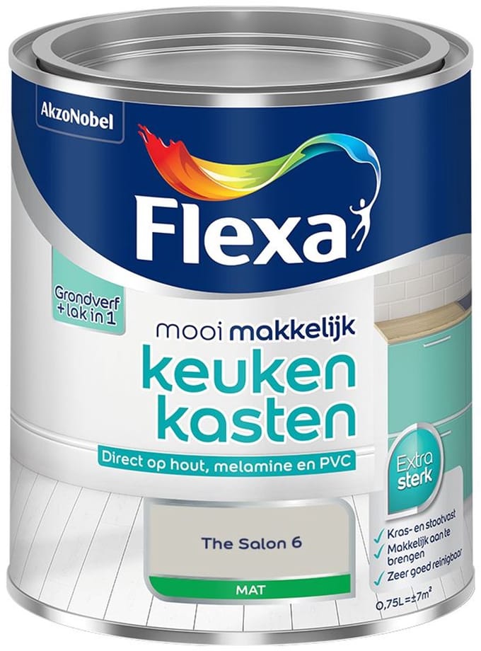 Flexa - Mooi Makkelijk Keukenkasten Mat - The Salon 6 - Mengverf - 750 Ml