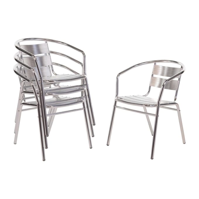 Bolero Stoel Aluminium Stapelbaar ( Set van 4 )