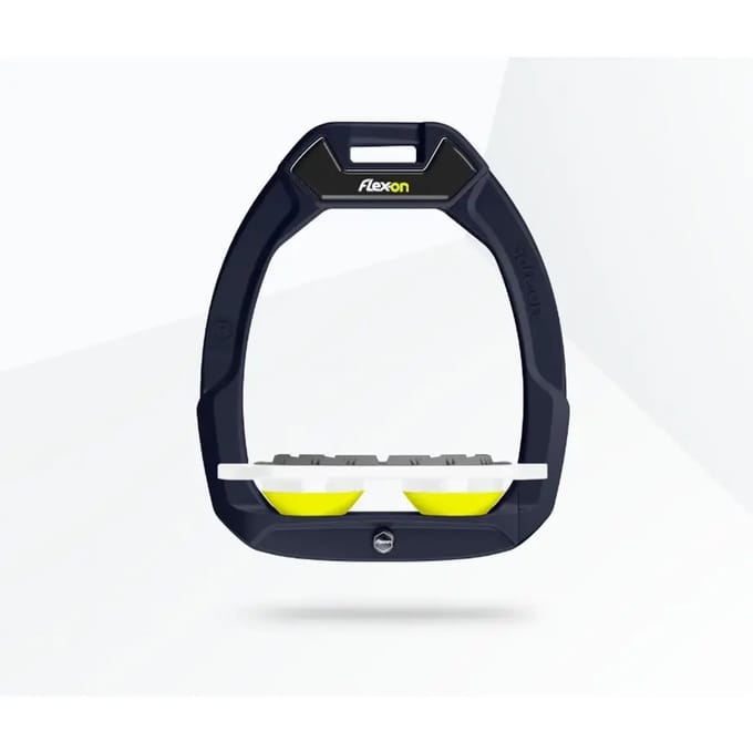 Veiligheidspaletten voor paardrijden Plat Grip Groen/Wit/Geel Flex-On Safe-On