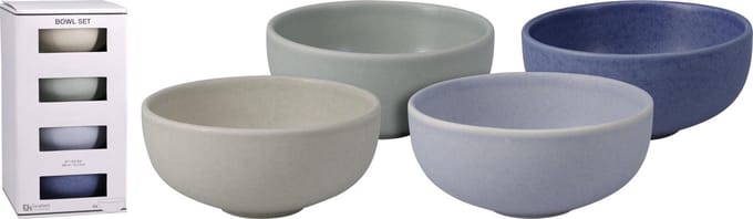 Home & Styling Kommen - Ø11x5cm - 300ml - Set van 4 stuks - Multi