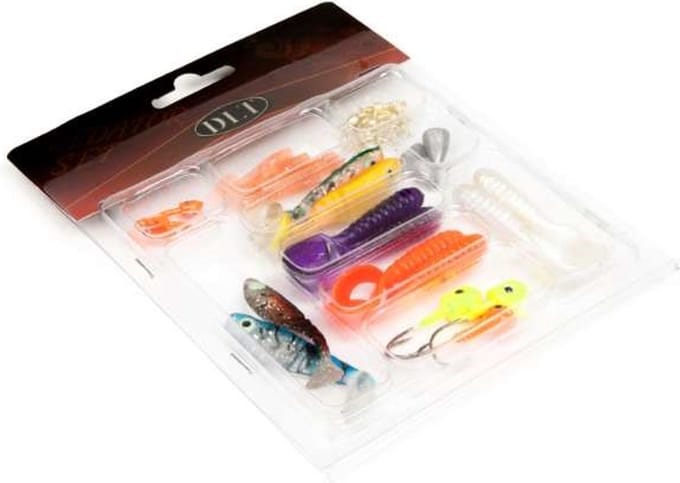 DLT Roofvis Shad Set - Sofbait Set - Assorti- 20 dlg - Kunstaasset
