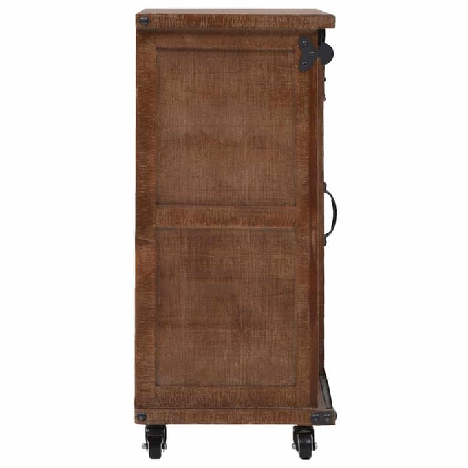 vidaXL - Opbergkast - 64x33,5x75 - cm - massief - vurenhout - bruin