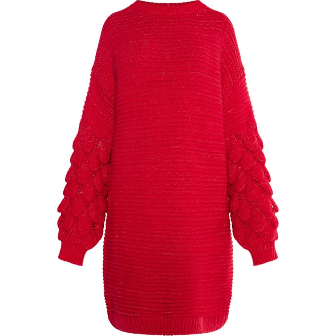 IZIA Gebreide jurk Dames rood