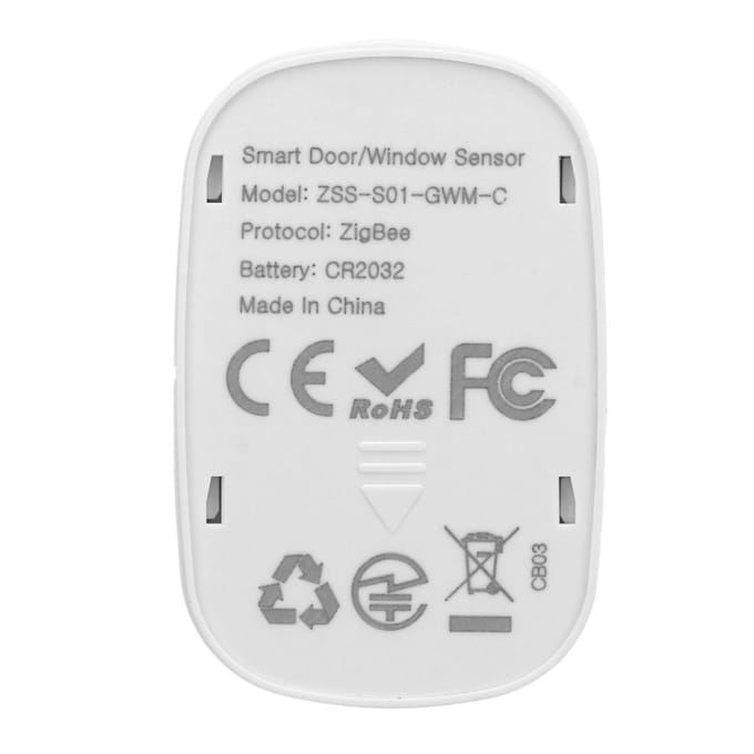 Deur Raam Sensor Detector Draadloos Open Contact Sensor WiFi APP Timer Magneet Achterkant Zelfklevend white