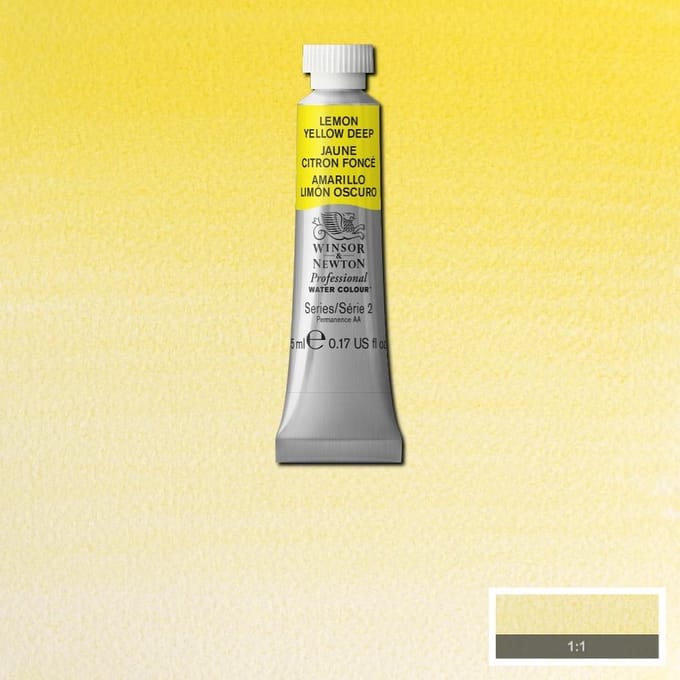 Watercolor paint W&N 5ml - 348 Lemon Yellow Deep