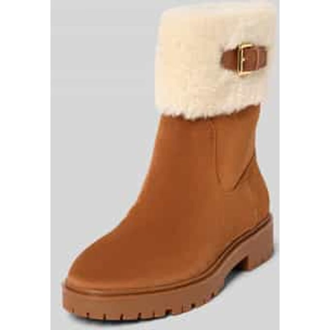 Leren boots met voering van teddybont, model 'ALLYSON'