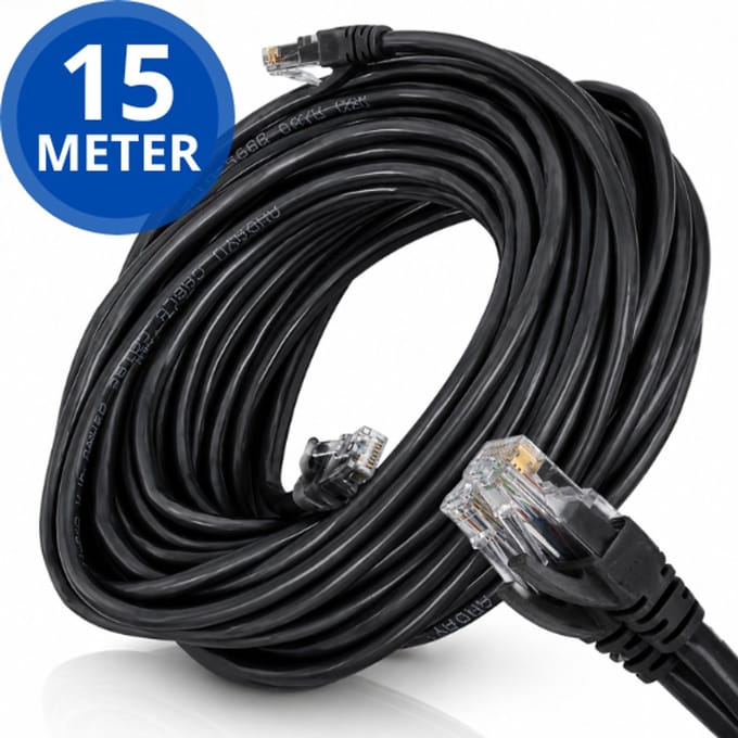 Twenty4seven® Internetkabel 15 Meter - CAT6 Netwerkkabel & RJ45 - 1000 Mbps Ethernet - Voor Router, Modem, PC, Laptop & Switch