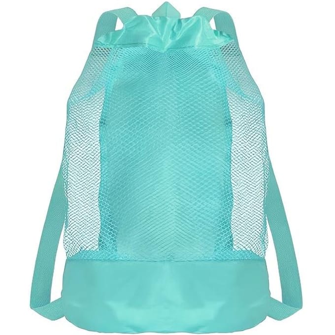1 pièce Sac à dos à cordon de serrage pour ranger les jouets de plage vert