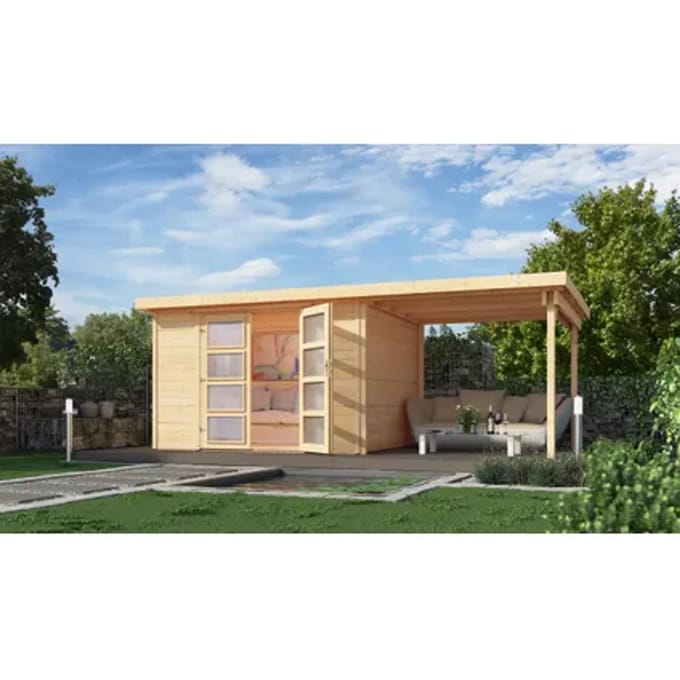 Weka Tuinhuis Met Overkapping 321 Type B Gr2 194x489cm