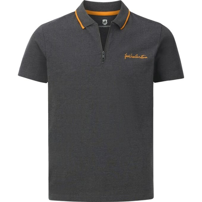 Jan Vanderstorm herren Poloshirt - 60/62 - donkergrijs - Plus Size