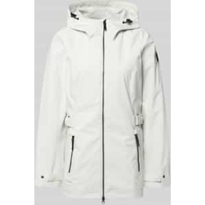 regular fit regenjas met logodetail