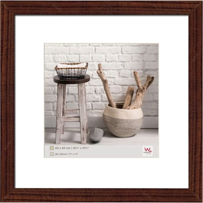 walther+ design HO440N Wissellijst Papierformaat: 40 x 40 cm Bruin