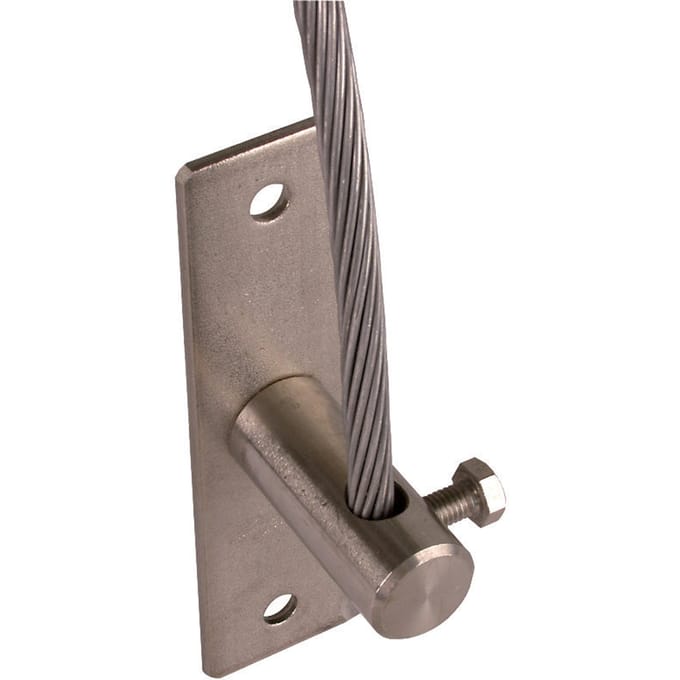 Dehn Spanblok RD 8mm StSt 2 bevestigingsgaten D 10,5mm ASK 8 150 40 V2A - 241009