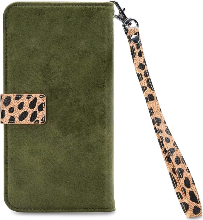 iPhone 12 Pro Max Bookcase hoesje - Mobilize - Luipaard Groen - Kunstleer