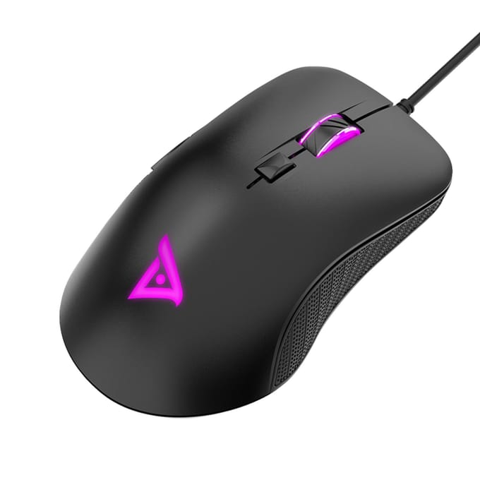 TAIOU USB bekabelde gamingmuis RGB LED-licht E-sportmuis Verstelbaar 600DPI-6000DPI voor laptop zwart