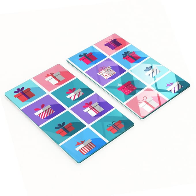 Geharde multifunctionele decoratieve glazen borden, cadeaus, 2x30x52 cm