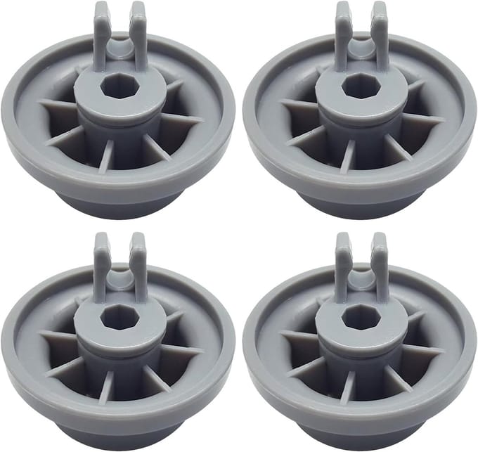Vaatwasserrek wielen - Onderroller set - Glad Glijden - Easy Click Installatie - 3 x 12 x 3 cm