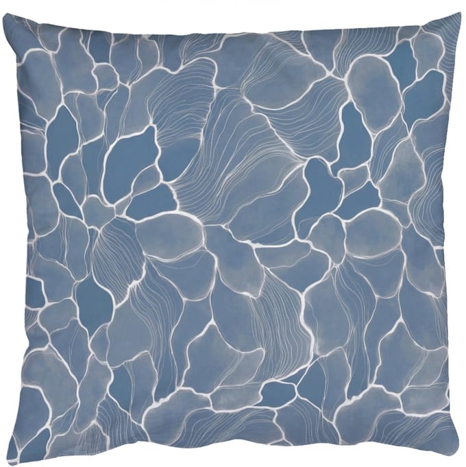 Sierkussens - Kussentjes Woonkamer - 45x45 cm - Abstract - Blauw - Bladeren