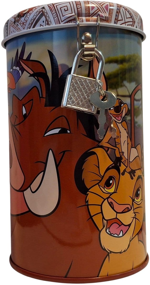 Spaarpot met slot voor kinderen Cilindervormig - The Lion King