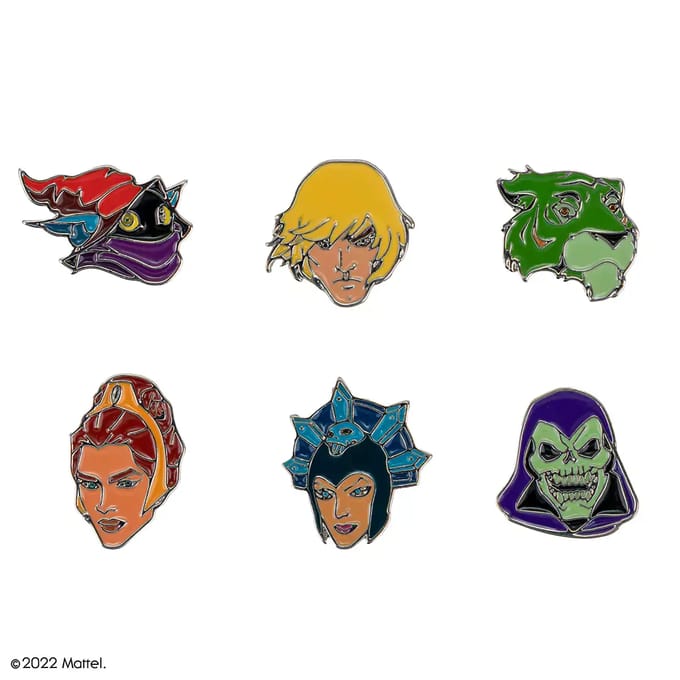 Cinereplicas Masters of the Universe Pin Badges 6-Pack Characters Multicolours