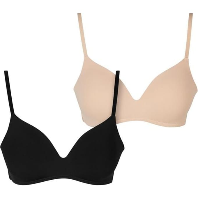 Urban Classics BH - Basic voorgevormde bh (Set van 2) - EU75A tot EU85C - voor Vrouwen - ecru