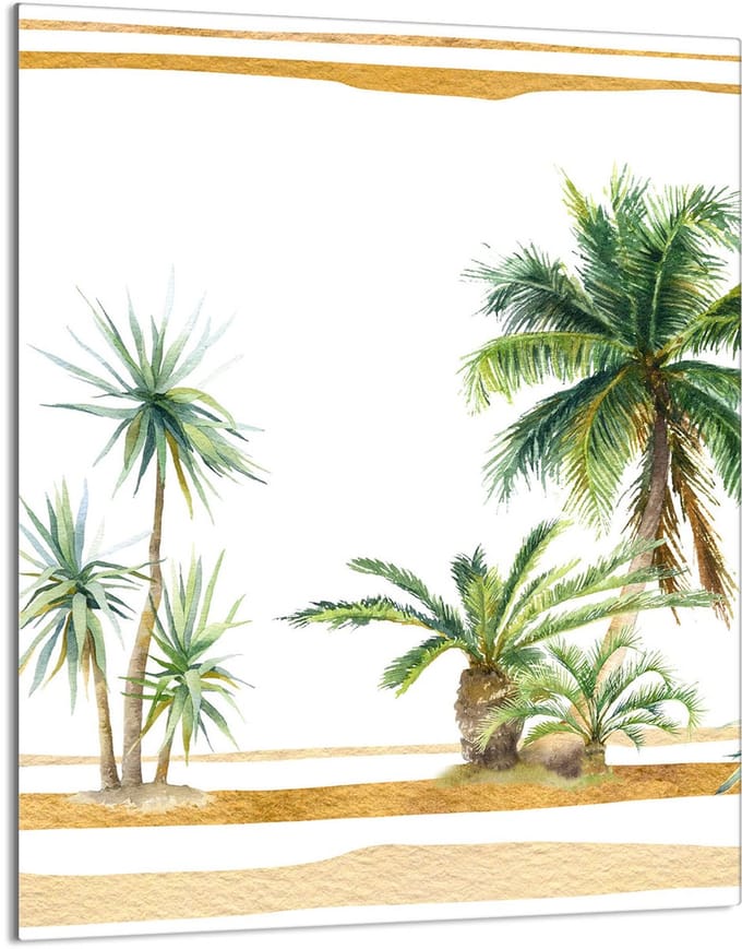 TMK ArtDeko - Snijplank - 40x52 cm - Motief Palmen - Gehard Glas