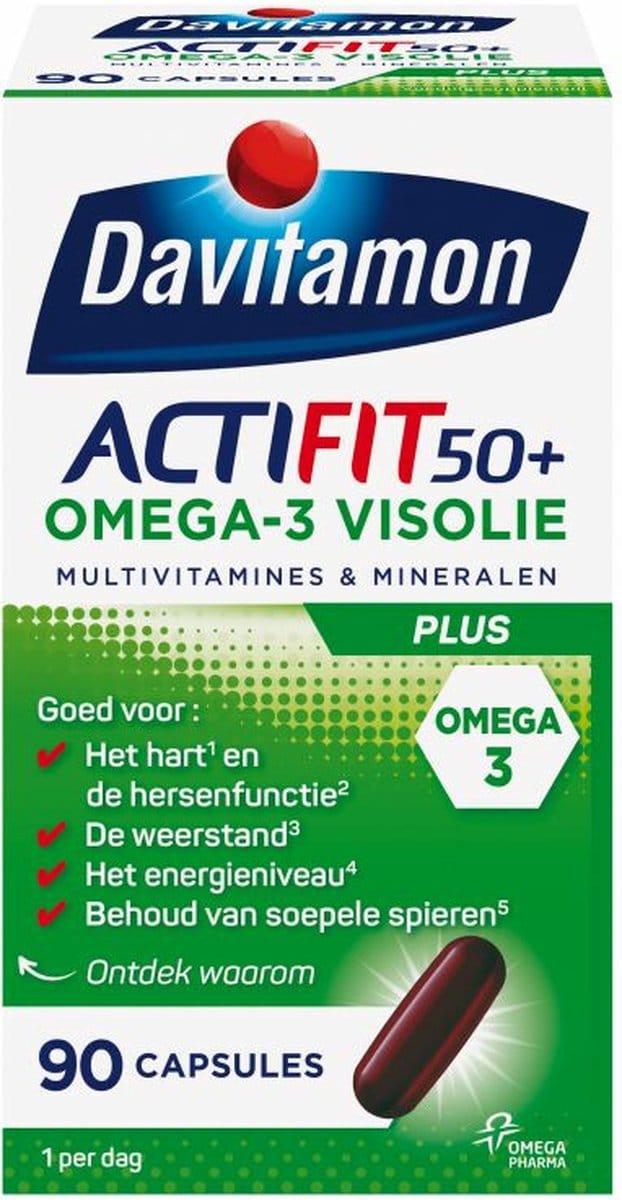 Davitamon - Actifit 50+ Omega-3 Visolie - 4 x 90 capsules - Voordeelverpakking