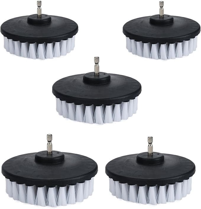 Set van 5 zachte reinigingsborstels voor boormachine - wit