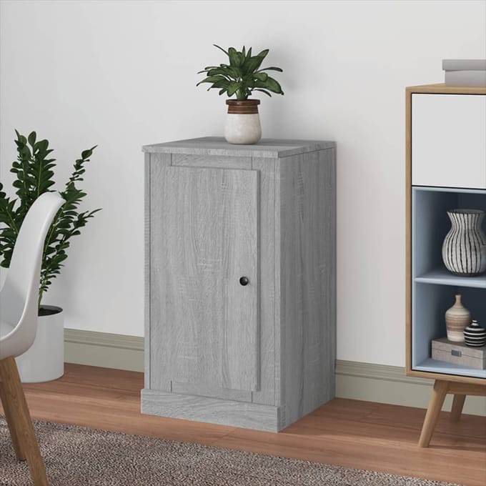 vidaXL - Dressoir - 37,5x35,5x67,5 - cm - bewerkt - hout - grijs - sonoma - eikenkleur