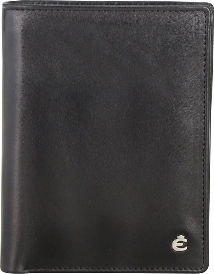 Esquire Leren Portemonnee Harry RFID Wallet High Black Zwart