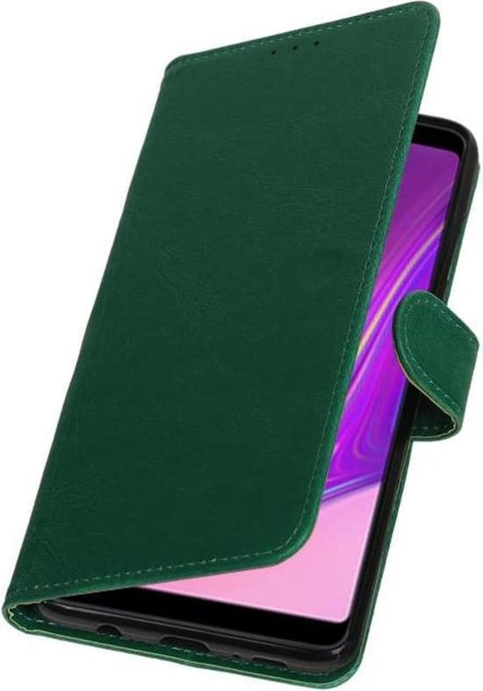 Groen Pull-Up Booktype Hoesje voor Samsung Galaxy A9 2018