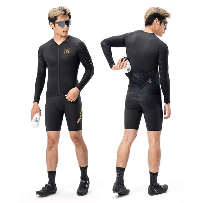 Rockbros YDCX008 Diamond Long Sleeve Cycling Jersey Size XL - Black