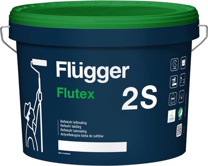 Flügger Flutex 2S Wand- en Plafondtex Mat Wit 10 Liter