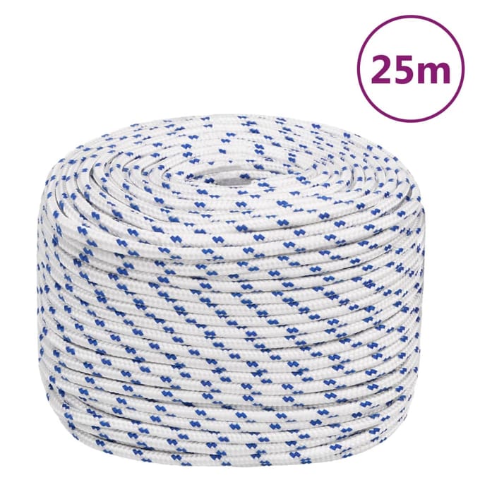 vidaXL - Boot - touw - 10 - mm - 25 - m - polypropyleen - wit