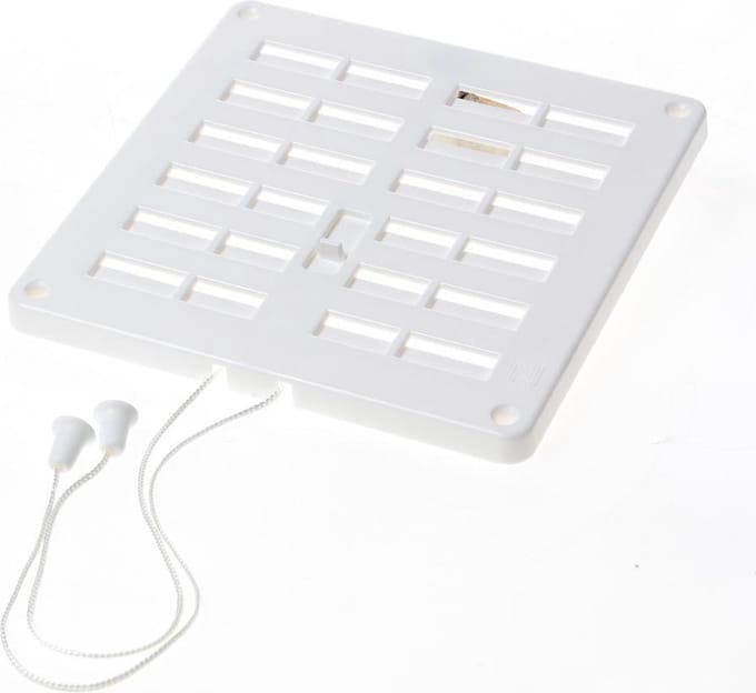 Nedco BV Afsluitbaar ventilatierooster 160x160mm PS, kunststof wit
