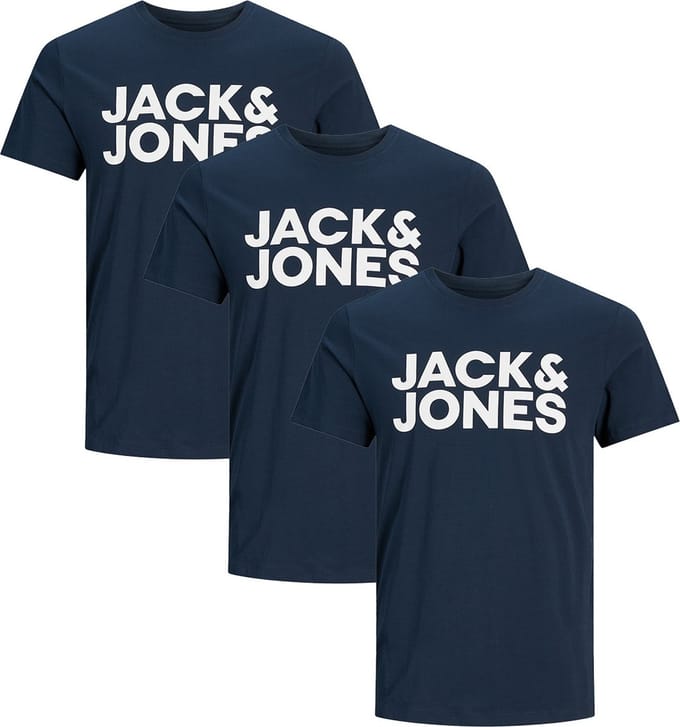 Jack & Jones Heren t-shirt 3 pack Corp