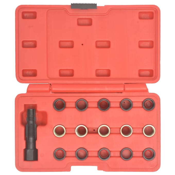 Kit de réparation de filetage de bougie d'allumage 16 pièces M14*1.25
